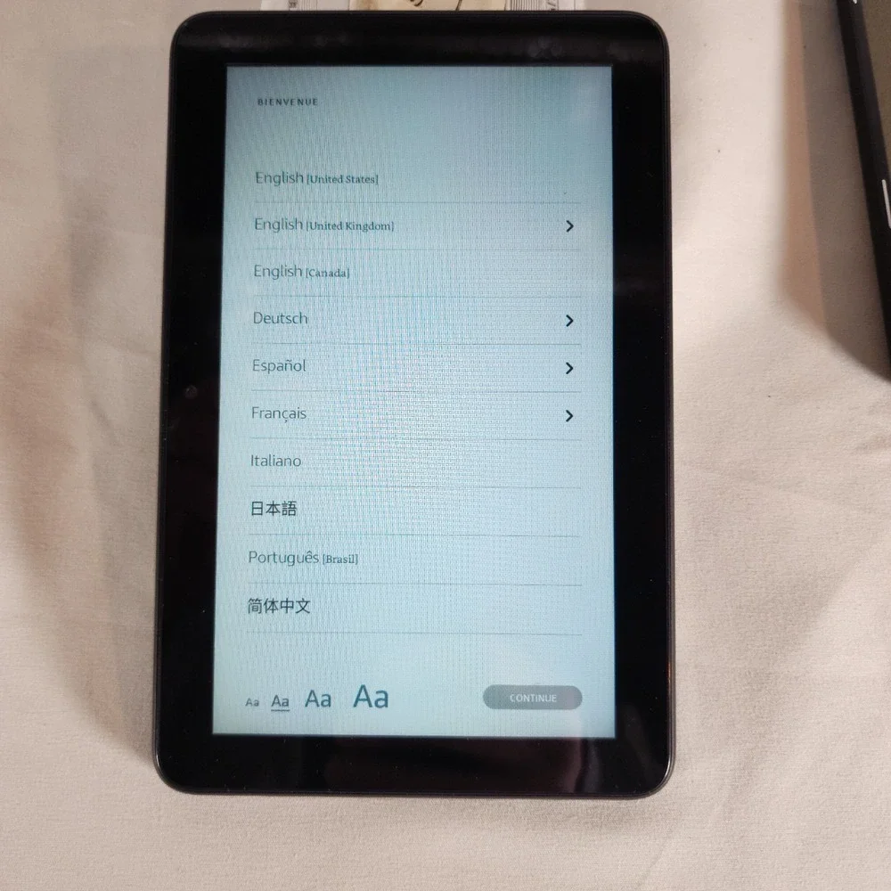7 inch - Amazon Fire Tablet - Black Color Portable Device.